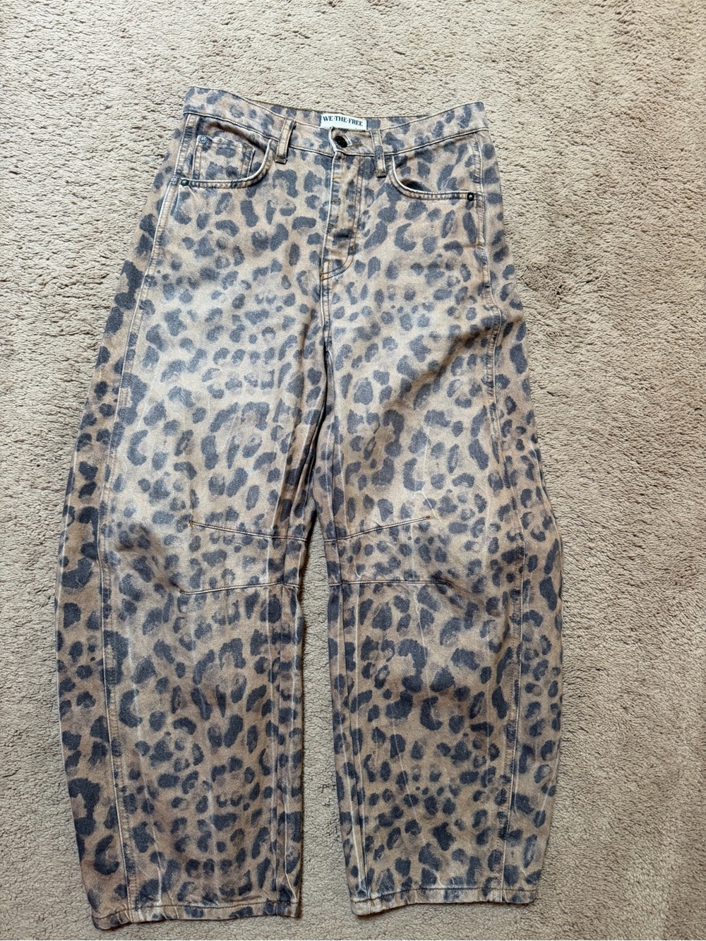 We The Free Leopard Print High-Waist Jeans - Picture 3 of 5